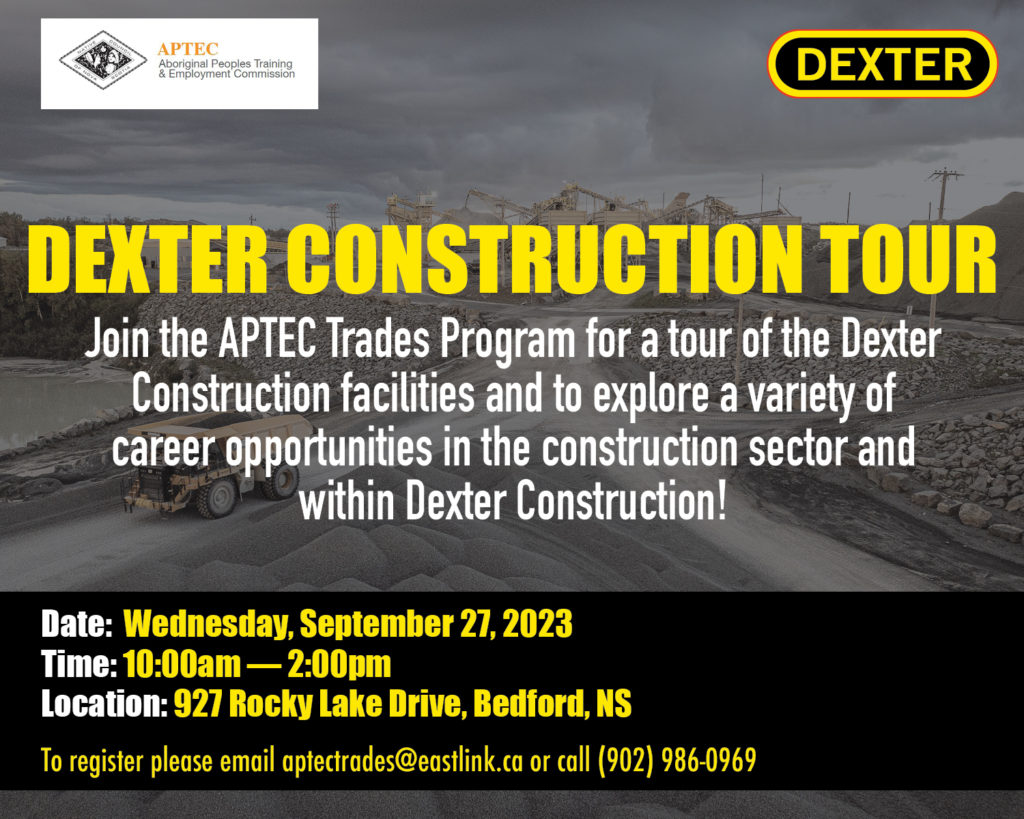 Canceled New Date coming soon. Dexter Construction Tour APTEC